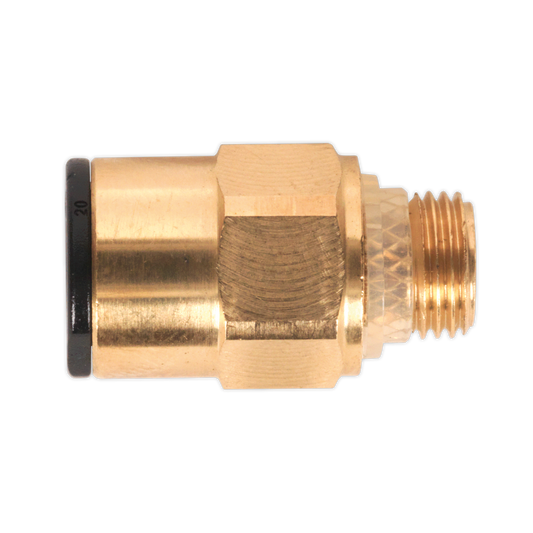 Sealey Brass SuperThread Straight Adaptor 8mm x 1/8" BSP Pack of 2 JGBC818