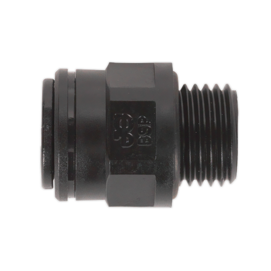 Sealey 8mm Pipe to 1/4" BSP Thread Straight Adaptor - Pack of 5 Black JGC814