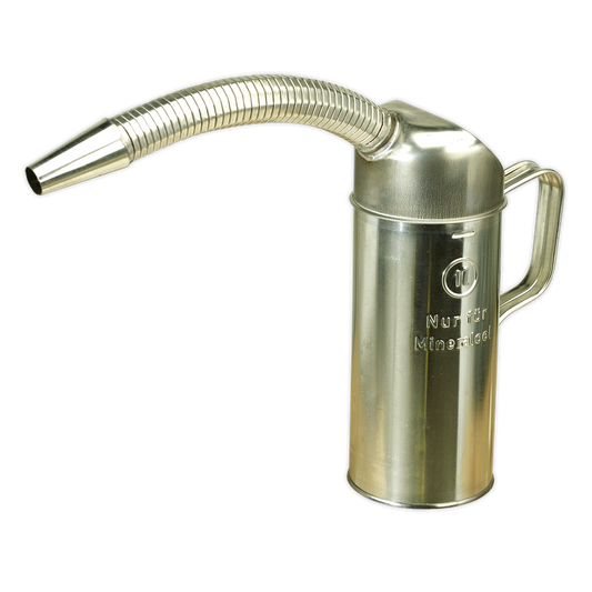 Sealey 1L Measuring Jug 1 Litre Flexible Metal Spout Oil Fuel Resistant JM1F