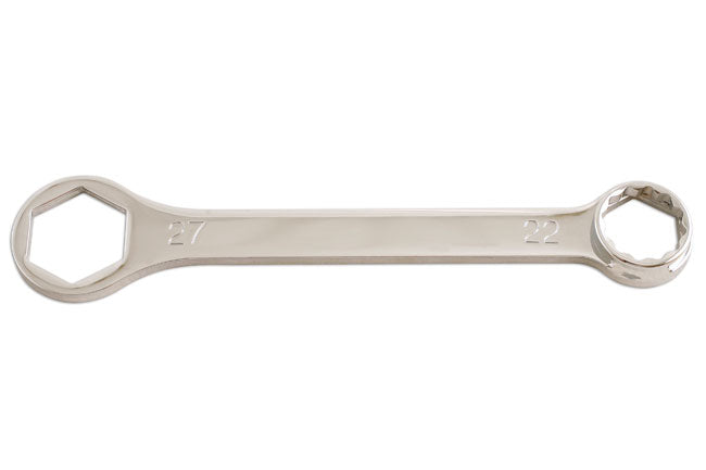 LASER 5246 Axle Nut Wrench Chrome Steel 22mm/27mm Double Hex For Kawasaki Yamaha
