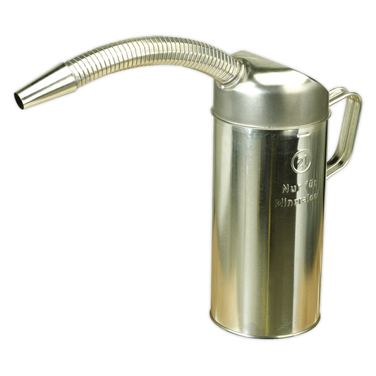Sealey 2L Measuring Jug 2 Litre Flexible Metal Spout Oil Fuel Resistant JM2F