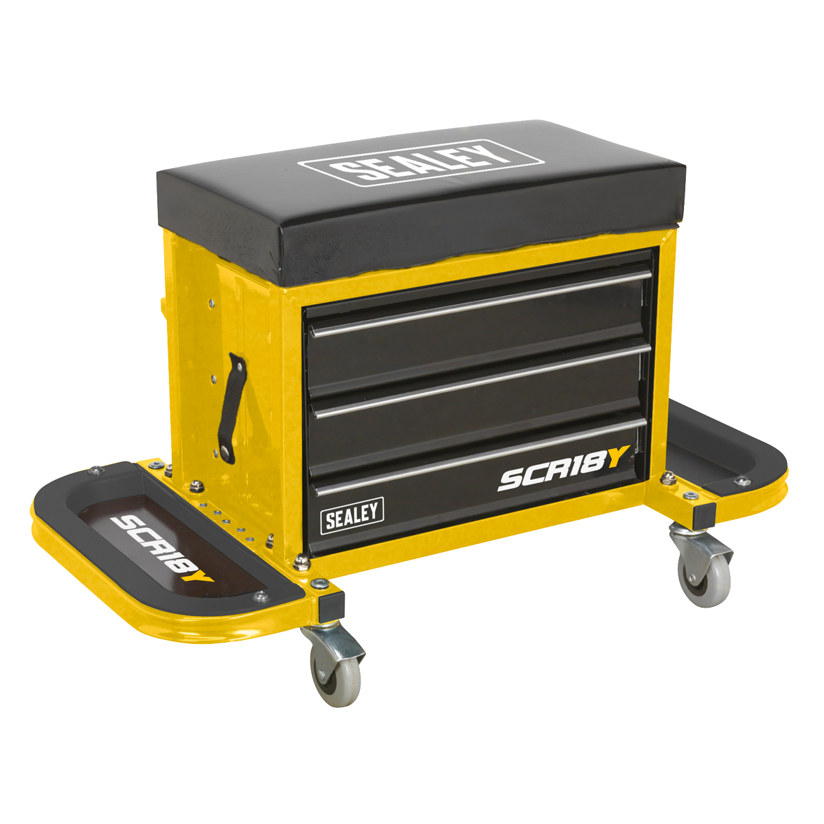 Sealey Mechanics Utility Seat & Tool Box Storage Organiser - Yellow SCR18Y