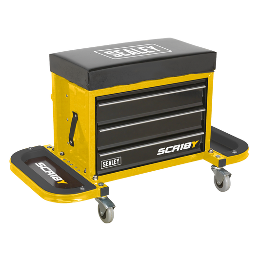 Sealey Mechanics Utility Seat & Tool Box Storage Organiser - Yellow SCR18Y