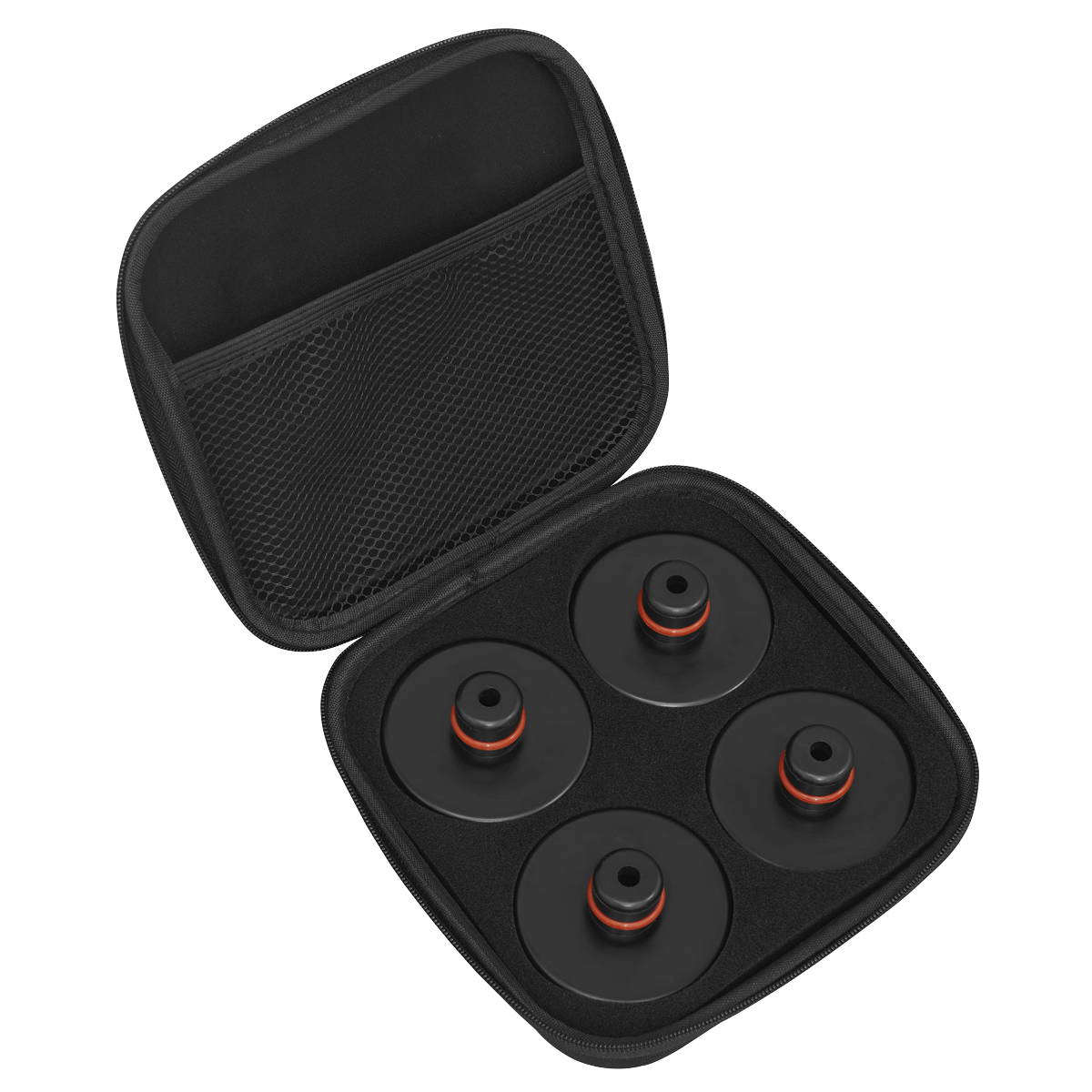 Sealey Fits Tesla Jacking Pad Set From Rubber For Models S & X - Black JPT4