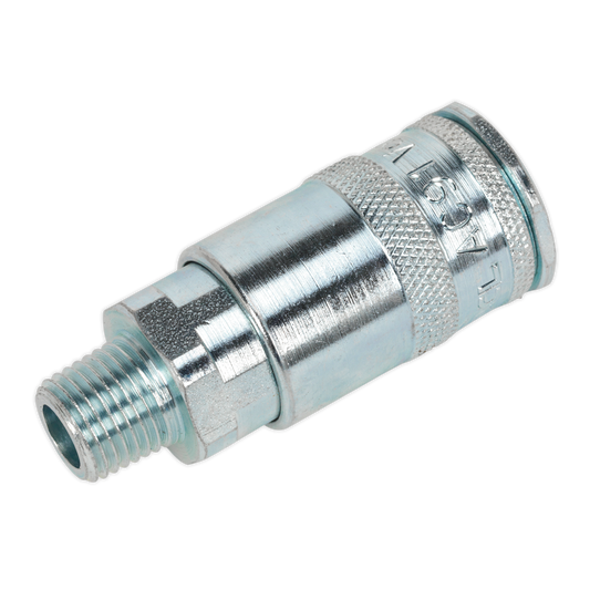 Sealey Coupling Body Slim Profile Male 1/4" BSPT Silver - Pack of 5 Pieces ACP16