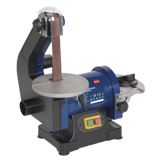 Sealey Belt Disc Sander 25 x 762mm Ø125mm 250W/230V Bench Mounting SM750