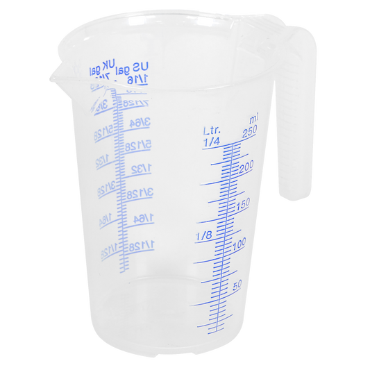 Sealey 0.25L Measuring Jug 250ml Translucent Oil Fuel Acid Resistant JT0250