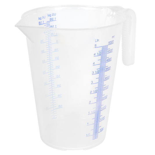 Sealey 5L Measuring Jug 5 Litre Translucent Oil Fuel Acid Resistant JT5000