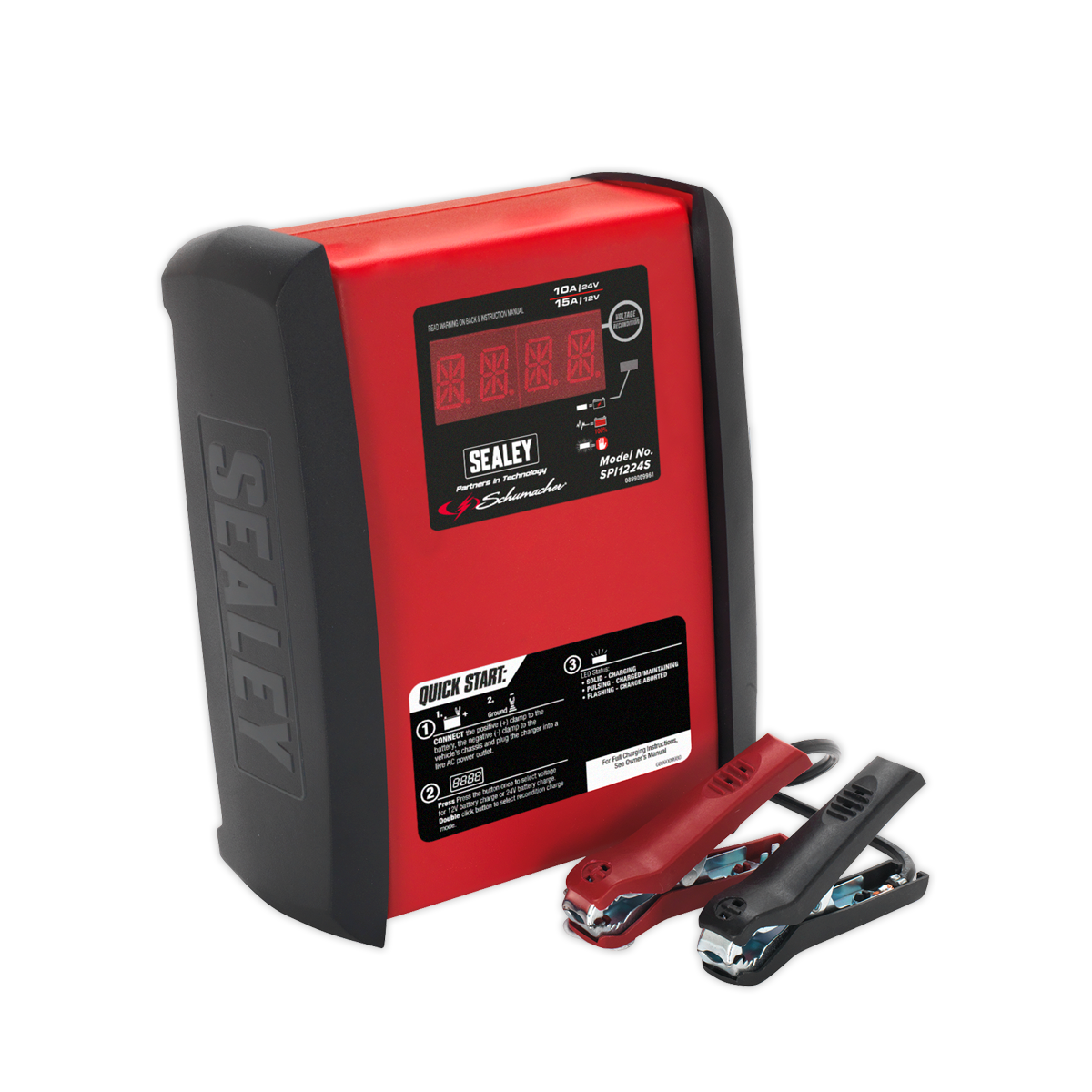 Sealey Schumacher Intelligent Speed Charge Charger 12V 15A/24V 10A SPI1224S