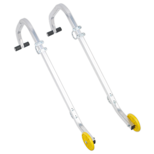 Sealey Ladder Roof Hook Aluminium 150kg Capacity Anti Slip Rubber Feet LAD003