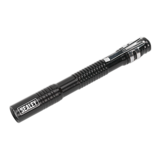 Sealey Aluminium Pen Light Lamp 0.5W LED 50lm 130mm Long Pocket Size LED043