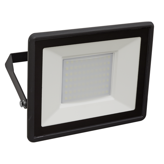 Sealey Extra Slim LED Floodlight Torch Lamp With Wall Bracket 50W SMD LED113