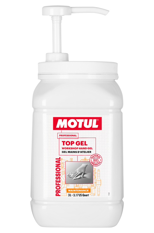 Motul TOP GEL 3L Workshop Hand Cleaner Sanitizer Gel Glycerine Aloe Vera