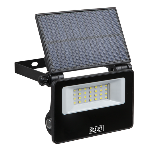 Sealey Extra-Slim Solar Floodlight Torch Lamp With Wall Bracket 20W SMD LED