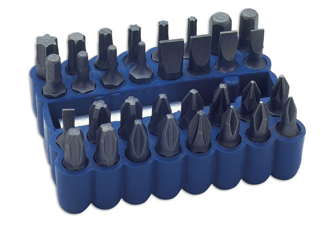 LASER 0862 33Pcs Screwdriver Bit Set Star Hex Flat Phillips PzDrive CRV Steel