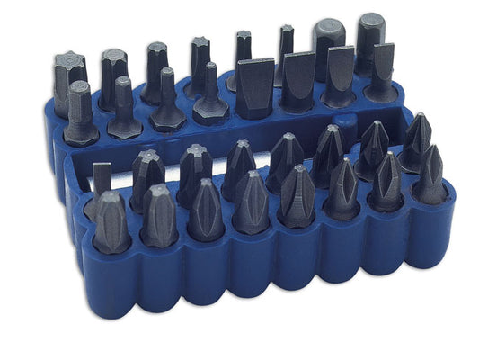 LASER 0862 33Pcs Screwdriver Bit Set Star Hex Flat Phillips PzDrive CRV Steel