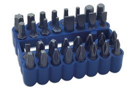 LASER 0862 33Pcs Screwdriver Bit Set Star Hex Flat Phillips PzDrive CRV Steel
