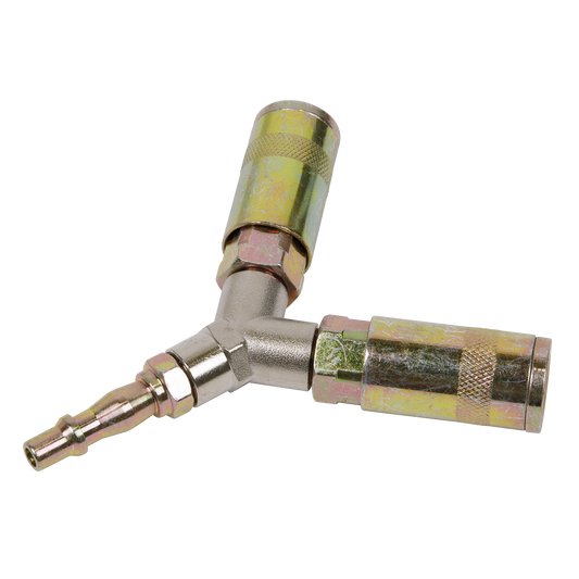 Sealey Y Adaptor With Twin Coupling Bodies Free Airflow Rate at 100psi ACX55