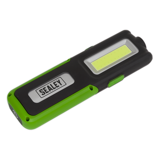 Sealey 5W COB 3W LED Rechargeable Inspection Lamp Power Bank Green LED318G
