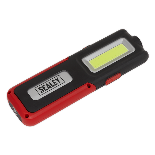 Sealey Rechargeable Inspection Light Lamp 5W COB 3W LED Power Bank Red LED318R