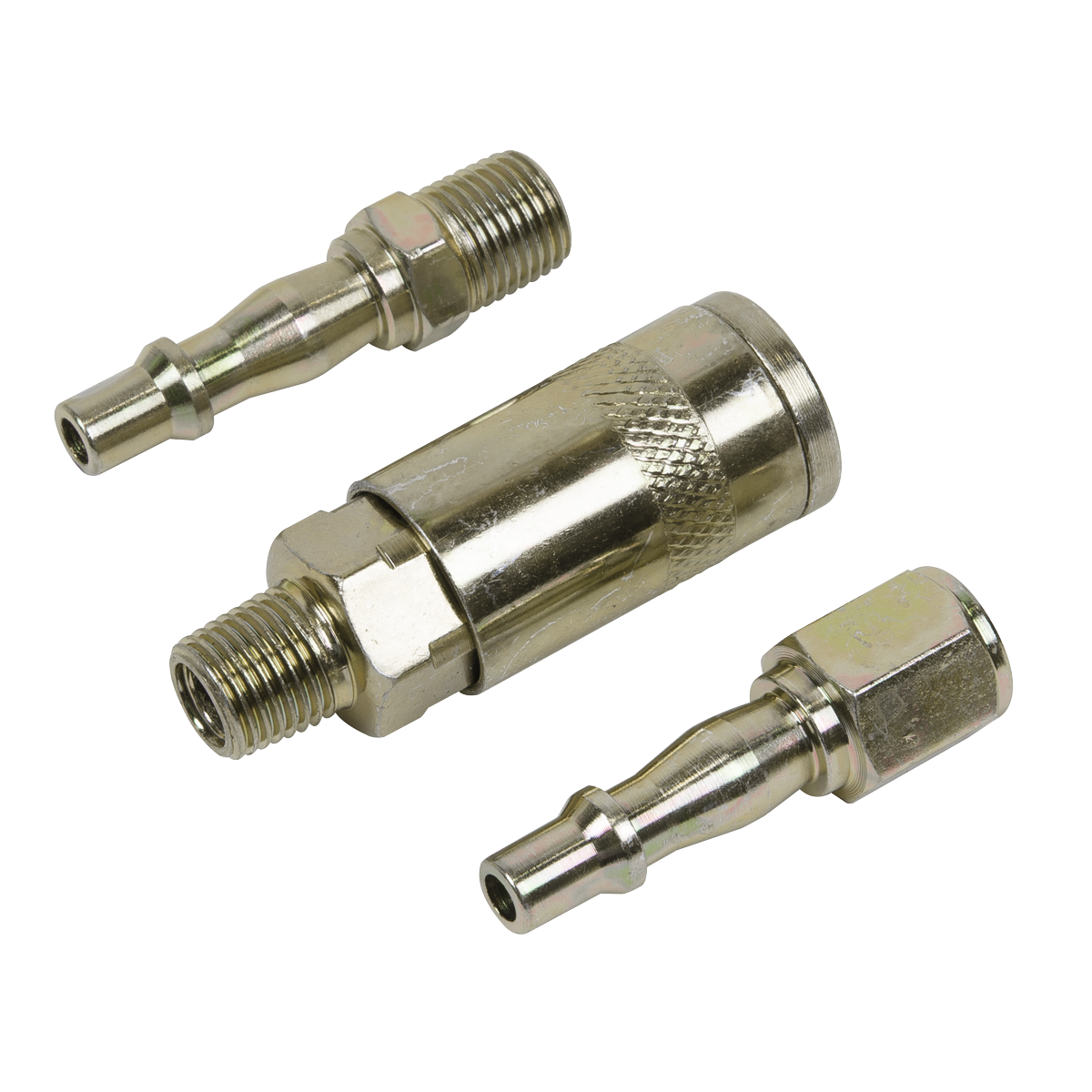 Sealey 1/4" BSP Male Thread Air Tool Coupling Kit - 100 PSI 35-40 CFM ACX60