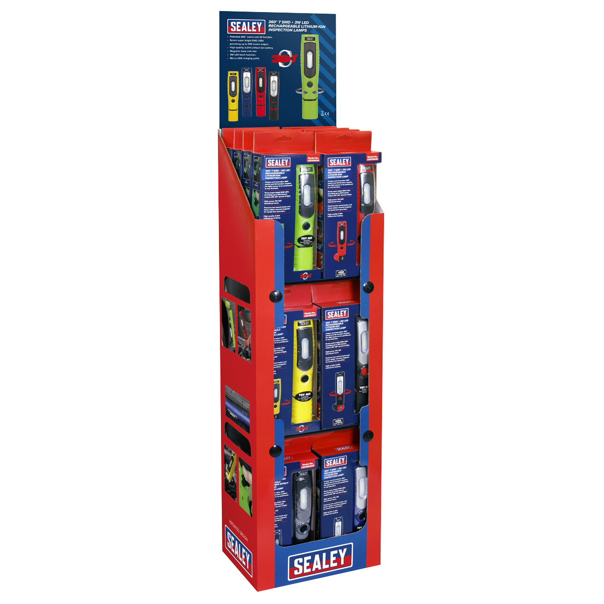 Sealey LED3602 Series Inspection Lamp Combination Display x24 LED3602COMBO1