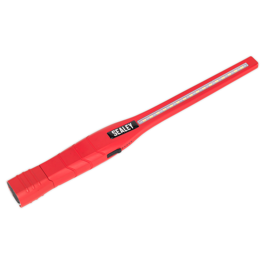 Sealey Rechargeable Slim Inspection Lamp 360 Degree 8W 1W SMD LED Red LED3604R