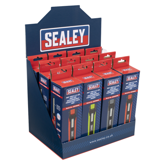 Sealey Rechargeable 360° Inspection Light 10W Display 12 Pieces LED3605DB