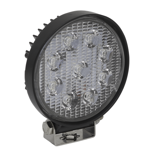 Sealey Round Work Light Lamp 27W SMD LED 2160 Lumens With Mounting Bracket LED3R
