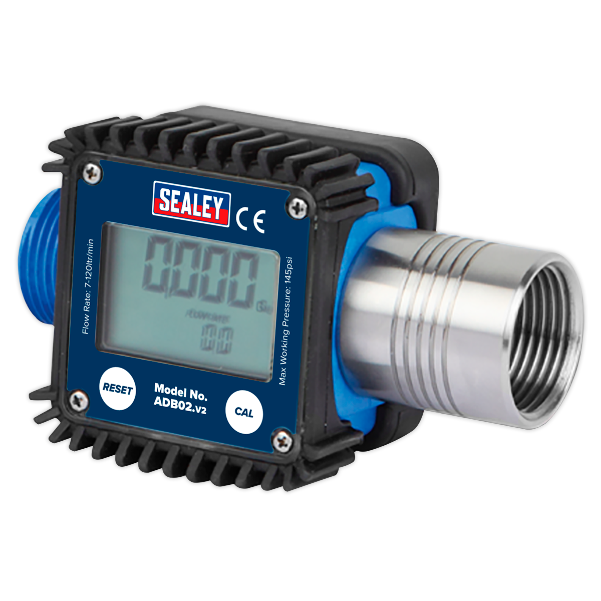 Sealey 145PSI AdBlue Digital Flow Meter LCD With Flow Rate Indication ADB02