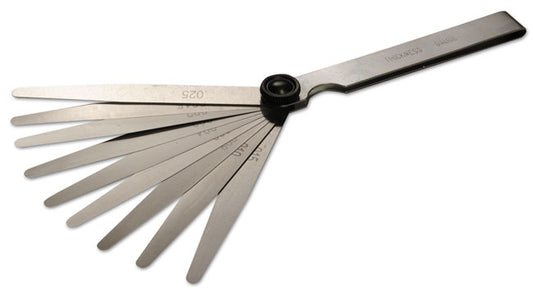 LASER 0868 Precision Feeler Gauge 10 Blades Imperial For Spark Plug Gaps