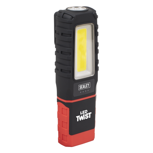 Sealey LED Twist Rechargeable Inspection Light 5W COB & 1W SMD 3.7V LED601