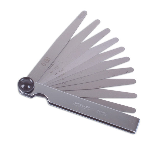 LASER 0869 Precision Metric Feeler Gauge 10 Blades 0.05-0.80mm For Engine