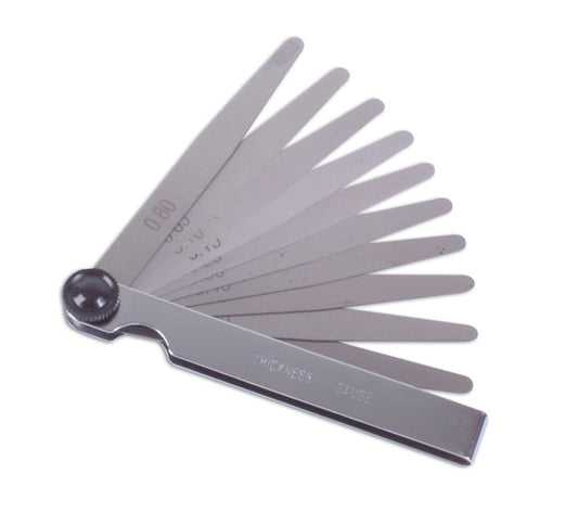 LASER 0869 Precision Metric Feeler Gauge 10 Blades 0.05-0.80mm For Engine