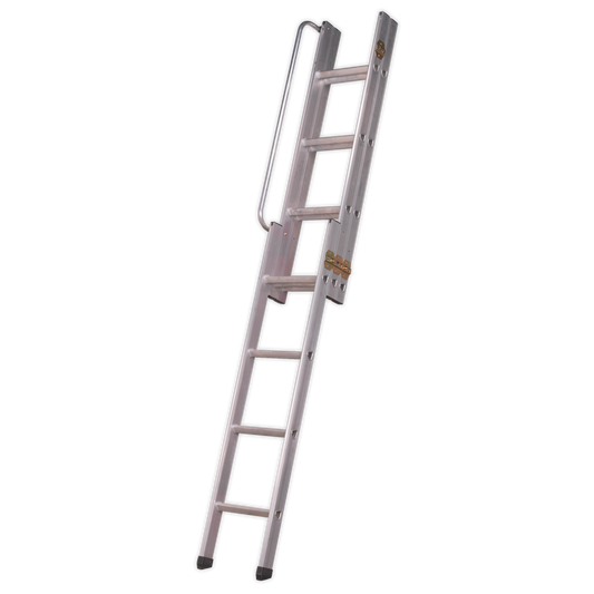Sealey 3 Section Loft Ladder Aluminium 10 Steps 150kg Capacity 3m Height LFT03