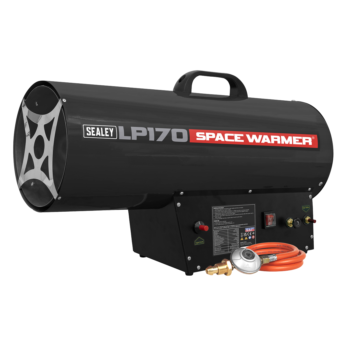 Sealey Space Warmer Propane Heater Piezo Ignition 102000-170000BTU/HR LP170