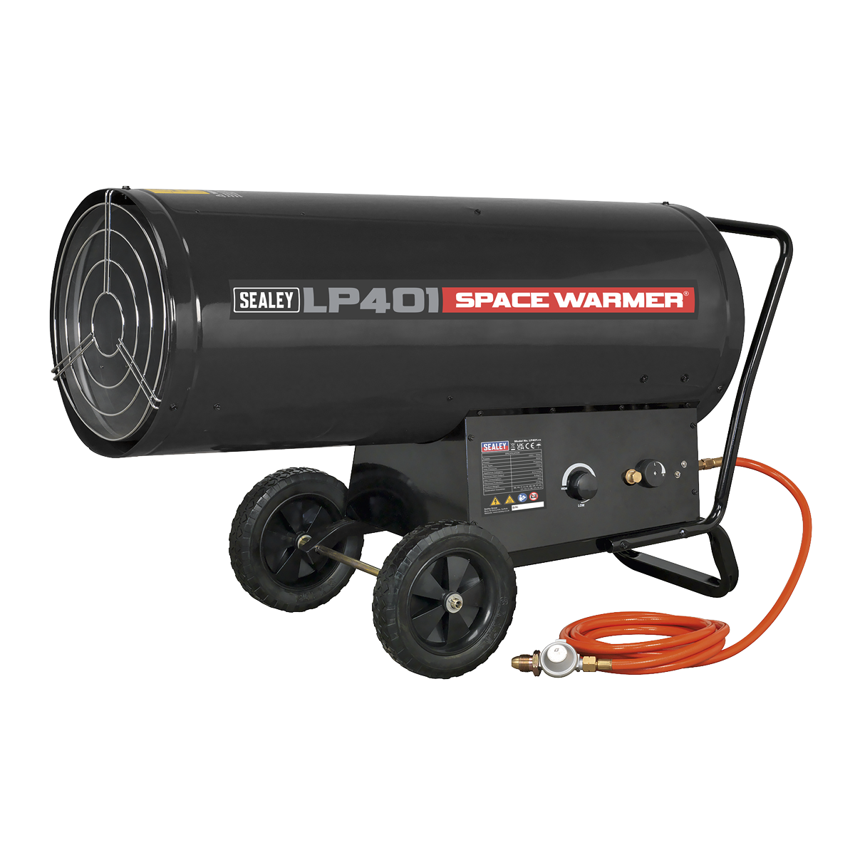 Sealey 210.000-400.000BTU/HR Space Warmer Propane Heater 1400cfm Black LP401