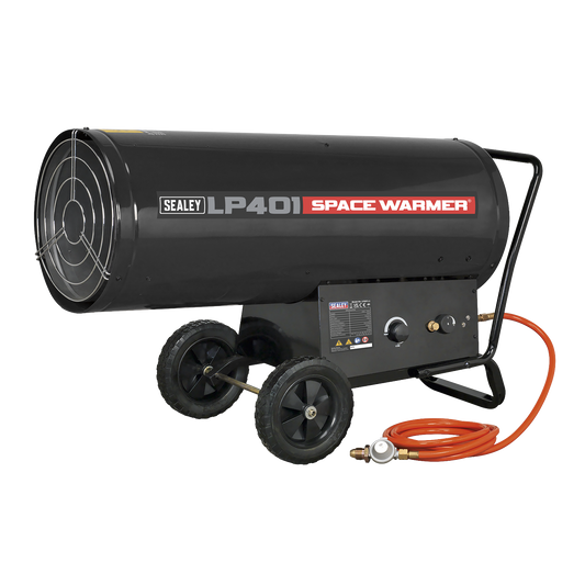 Sealey 210.000-400.000BTU/HR Space Warmer Propane Heater 1400cfm Black LP401