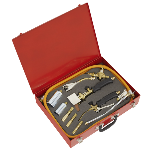 Sealey Propane Torch Kit With 2 Control Sets With Gas Valve 14 Pieces LPT14
