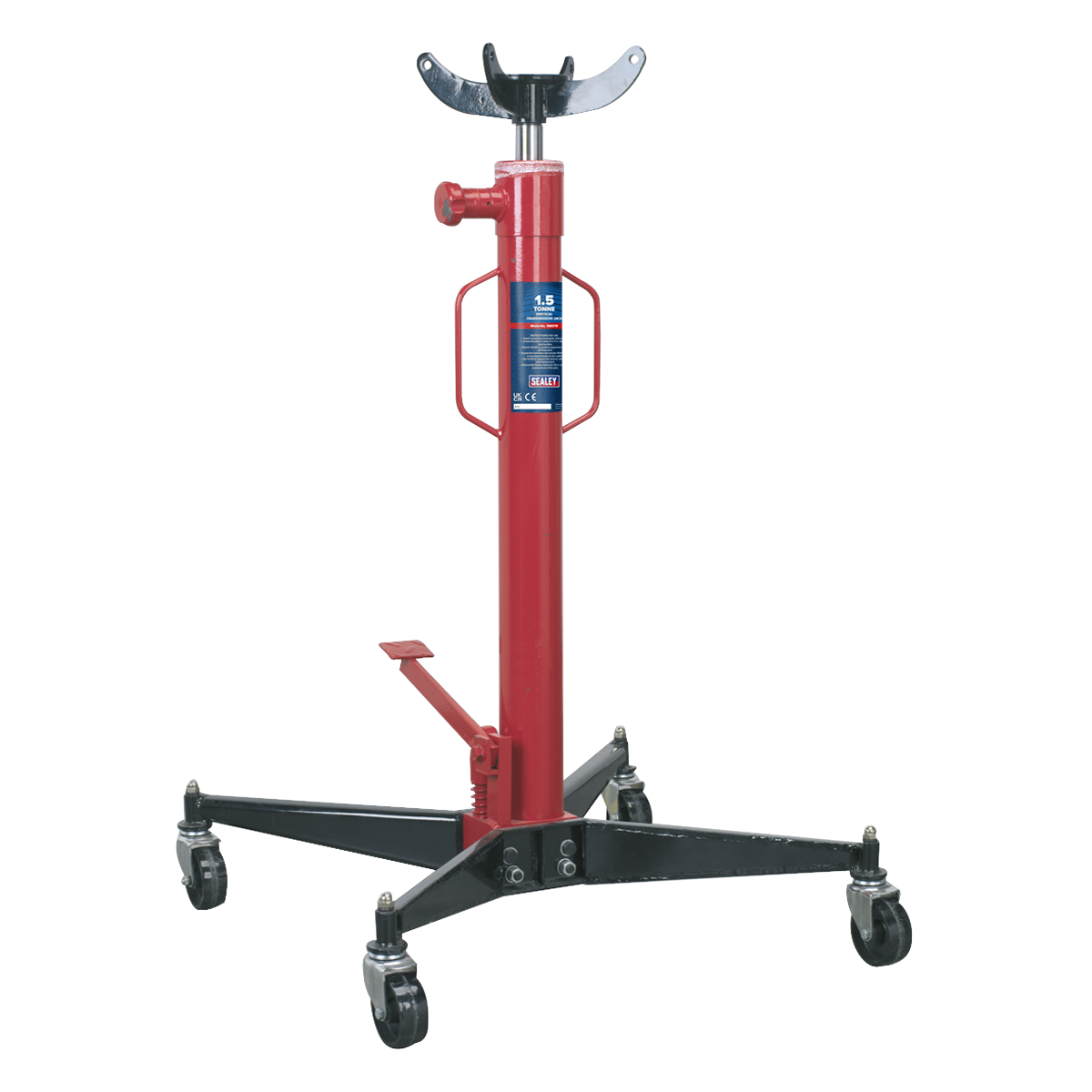 Sealey Transmission Jack 1.5 Tonne Vertical Adjustable Gearbox Support 1500TR