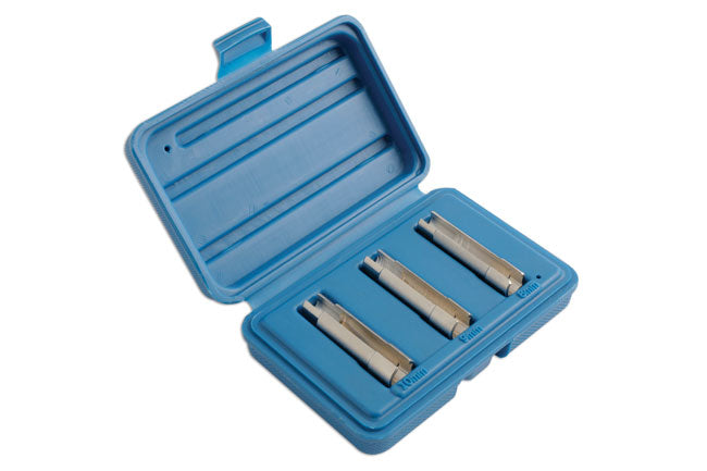 LASER 5389 3Pcs Glow Plug Socket Set Slotted Wrench Inserts Chrome Vanadium