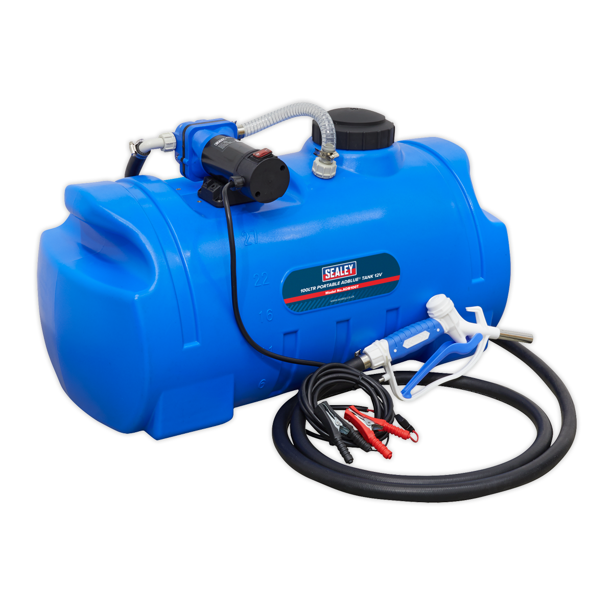 Sealey Portable AdBlue Tank With 4m Electric Cable & Clamps 100L 12V ADB100T