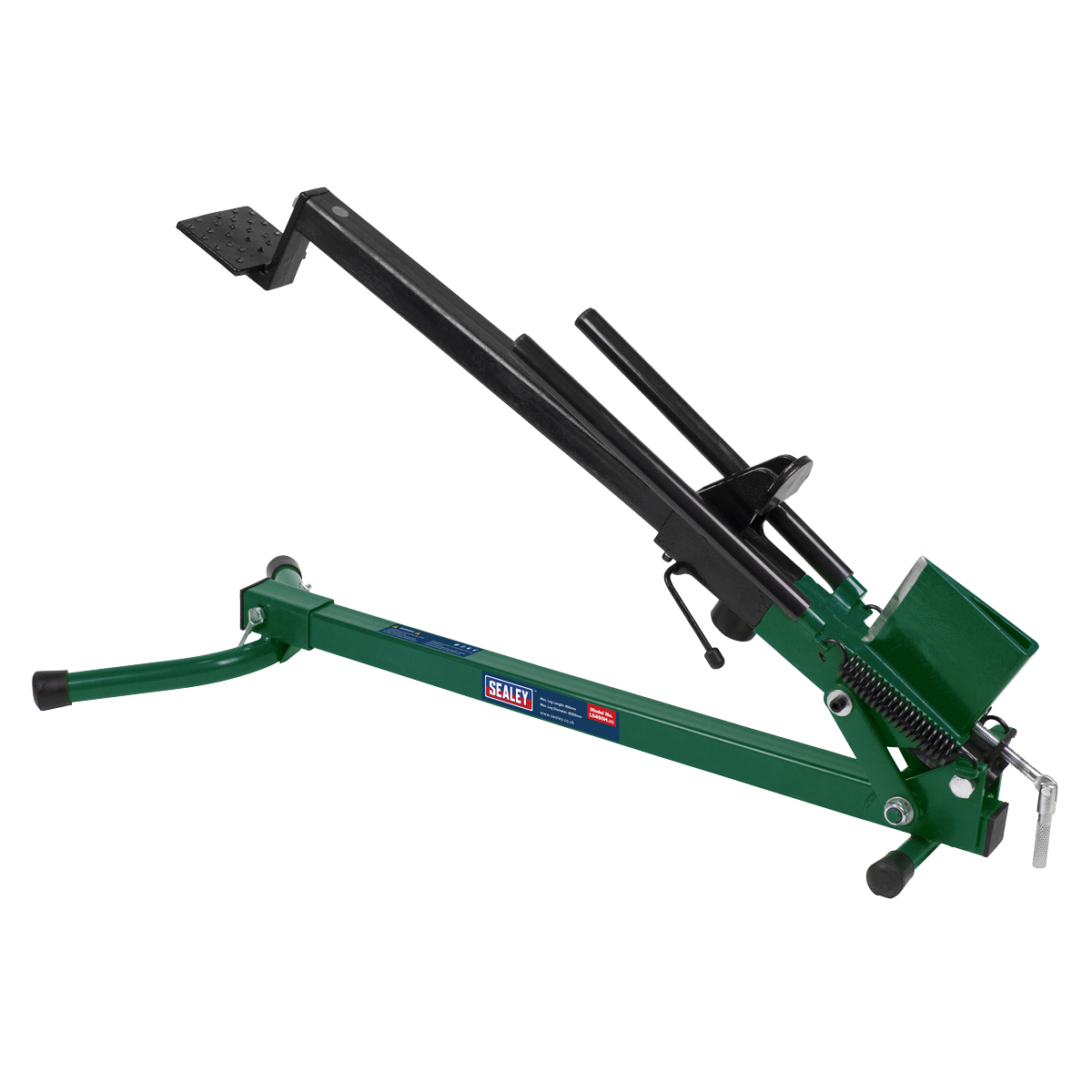 Sealey Log Splitter Foot Operated Heavy Duty Steel Horizontal Green/Black LS450H