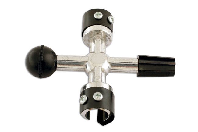 LASER 5391 4-Way Battery Post & Terminal Cleaner Clamp Reamer Wire Brush