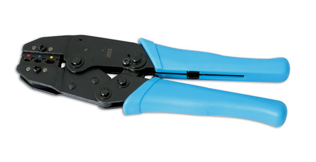 LASER 0884 Crimping Pliers Electrical Insulated Terminal Ratchet Chrome Steel