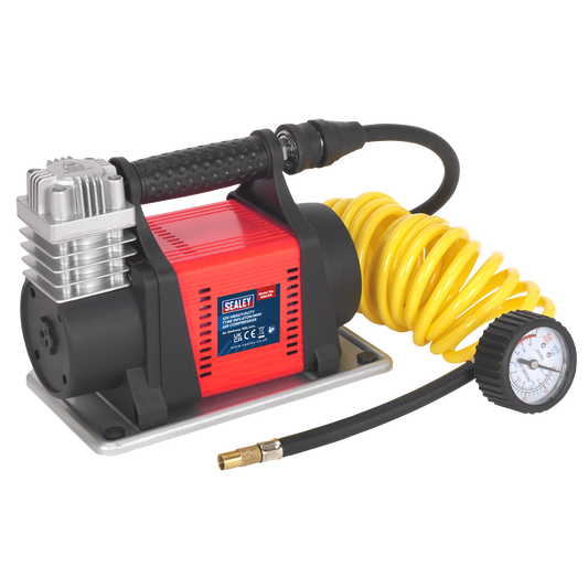 Sealey Heavy Duty Mini Air Compressor 12V Maximum Pressure 100PSI MAC05