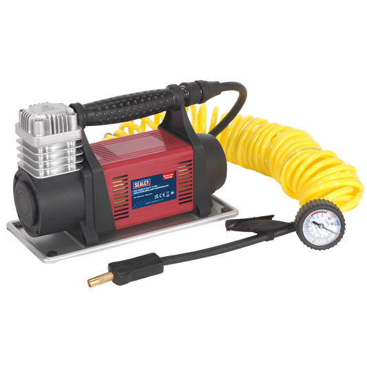 Sealey Heavy Duty Mini Air Compressor 12V Maximum Pressure 100PSI MAC06