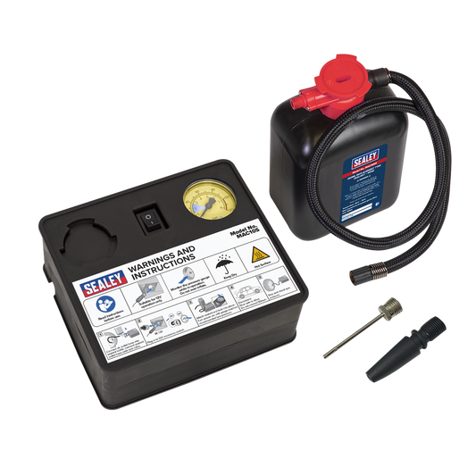 Sealey Tyre Inflator 12V + Emergency Puncture Sealant Kit 100PSI MAC10S