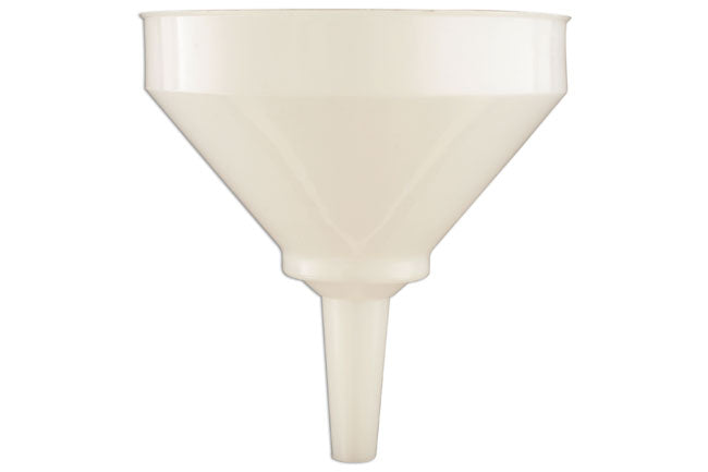 LASER 5432 White Funnel 195mm Heavy Duty Fixed Spout With Side Handle PE