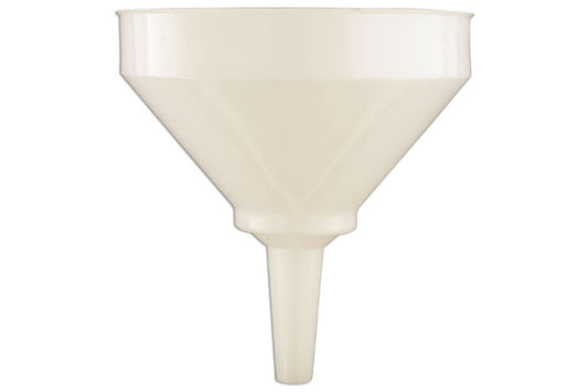 LASER 5432 White Funnel 195mm Heavy Duty Fixed Spout With Side Handle PE